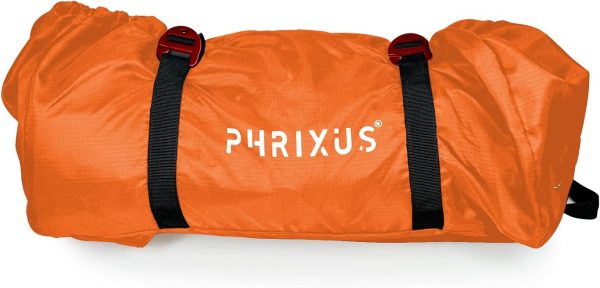 61A_2hgpILS._AC_SL1500 Rock Climbing Rope Bag, Waterproof Folding Rope Storage Bag with Ground Sheet, Buckles and Carry Straps, Large Capacity Backpack Rock Climbing Gear for Rock Climbing Rope, Orange