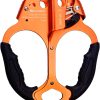 Hand Ascender CE Certified Strong Rappelling Gear Equipment with Ergonomic Rubber Handle for Rock Climbing Tree Arborist, Climbing Rescue Caving, Mountaineering, 8~13MM Rope, Right/Left Hand