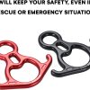Descender Rappelling Gear - for Rescue Equipment, Rock Climbing, Ziplining, and Aerial Dance - Large Bent-Ear Belaying Device - Lightweight and Easy-to-Carry - Made with Aluminum