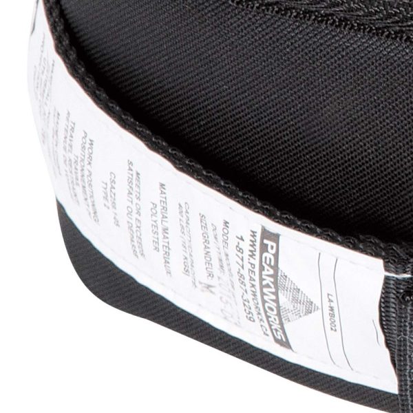 Fall Protection Safety Harness Restraint Belt with Padded Lumbar Support, 1 D-Ring, Black, XL, V8056014