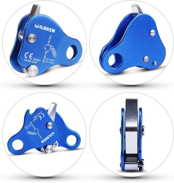 Climbing Ascender Fall Protection Belay Device Climbing Rope Grab for Rock Climbing Mountaineering Tree Arborist Expedition Caving Rescue Aerial Work