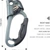 Hand Ascender CE Certified Strong Rappelling Gear Equipment with Ergonomic Rubber Handle for Rock Climbing Tree Arborist, Climbing Rescue Caving, Mountaineering, 8~13MM Rope, Right/Left Hand