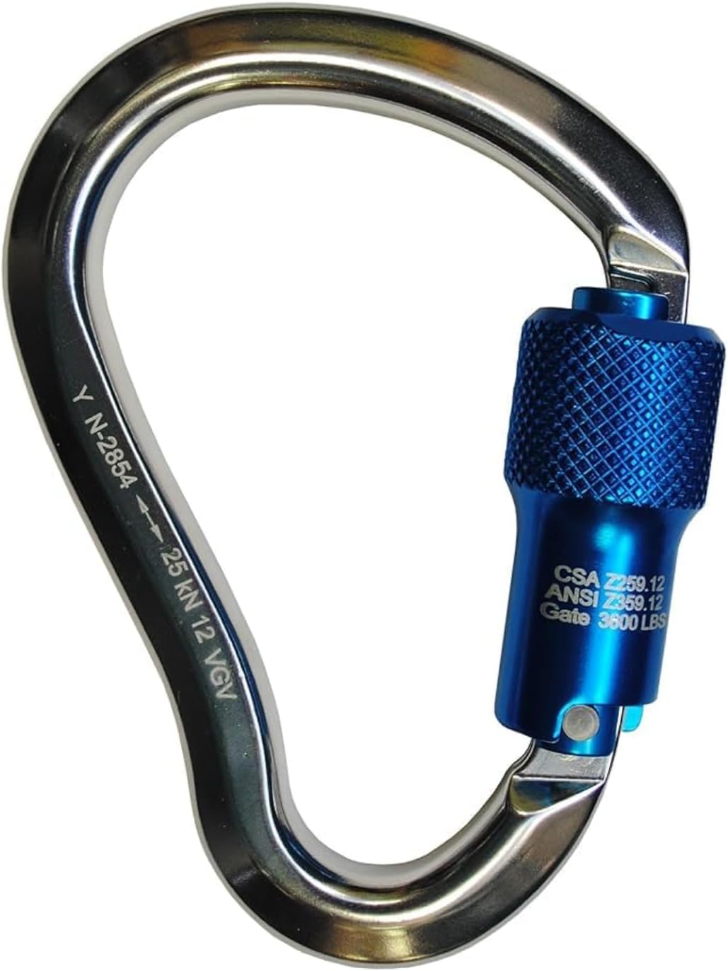 thumbnail image 2 of Outdoor Sports 25KN O-Shaped Steel Screw Lock Carabiner Clip For Climbing Hiking 2 of 14