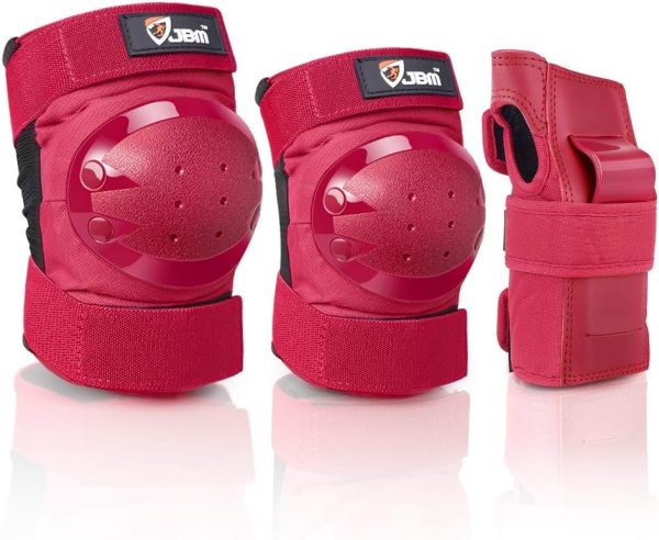Adult & Kid Knee Pads Elbow Pads and Wrist Guards Full Protective Gear for Roller Skating Inline Skating Scootering Skatingboarding Riding