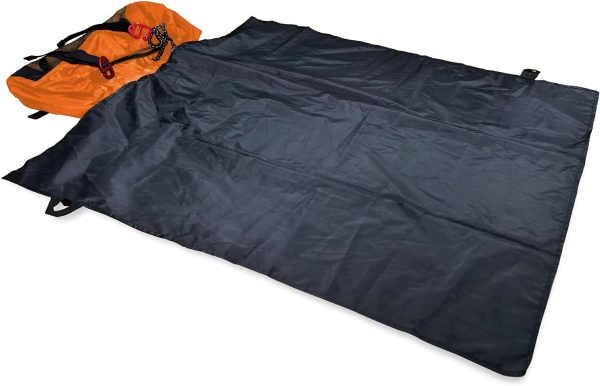 61ygnb28cBS._AC_SL1500 Rock Climbing Rope Bag, Waterproof Folding Rope Storage Bag with Ground Sheet, Buckles and Carry Straps, Large Capacity Backpack Rock Climbing Gear for Rock Climbing Rope, Orange