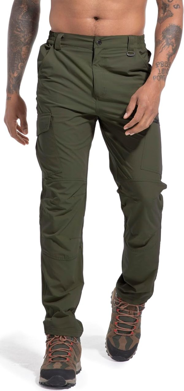 Men's Lightweight Hiking Cargo Work Pants Quick Dry Water Resistant Fishing Travel Climbing Outdoor Stretch Pants