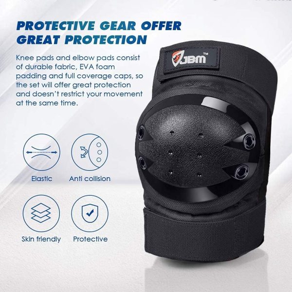 Adult & Kid Knee Pads Elbow Pads and Wrist Guards Full Protective Gear for Roller Skating Inline Skating Scootering Skatingboarding Riding