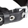 Fall Protection Safety Harness Restraint Belt with Padded Lumbar Support, 1 D-Ring, Black, XL, V8056014