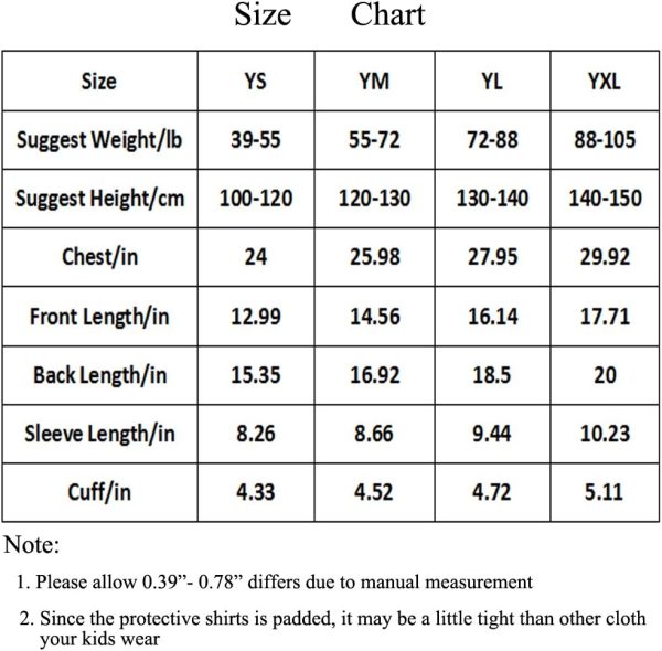 71BI2rQemuL._AC_SL1010 Kid’s Padded Shirts Short Sleeve Compression Chest and Rib Protector T Shirt Youth Protective Gear