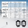 Crampons Ice Cleats Anti Slip Newest 28 Stainless Steel Spikes Suitable for All Boots Shoes Great Protect for Hiking Trekking Walking Jogging Climbing Mountaineering Fishing Men Women Kids(Black, L)