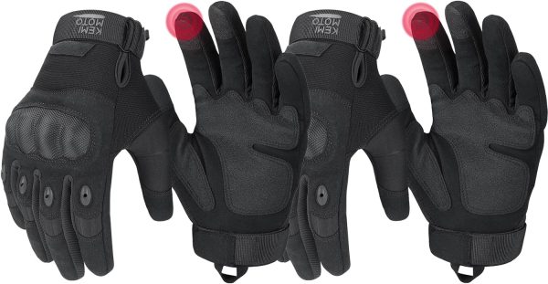 Tactical Gloves for Men, Touchscreen Motorcycle Gloves with Hard Shell & Palm Padding for Sports Motorcycle Cycling Tactical Airsoft Paintball Hunting Hiking Camping Climbing
