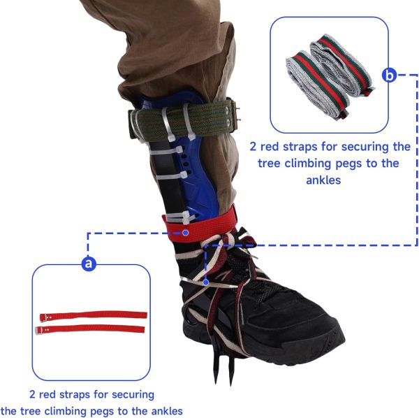 Tree Climbing Spike Set for Tree Work Adjustable Tree Climbing Gear Set Climbing Spike Tree Climbing Tool