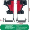 Tree Climbing Spikes Set, 2 Gears and Widening pedal, Upgraded Tree Climbing Spikes with Canvas adhesive style，Tree climbing gear tool for Climbing Trees, Picking Fruit, Tree Trimming,Hunting(red)