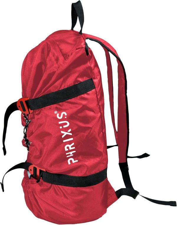 71_NYHude3S._AC_SL1500 Rock Climbing Rope Bag, Waterproof Folding Rope Storage Bag with Ground Sheet, Buckles and Carry Straps, Large Capacity Backpack Rock Climbing Gear for Rock Climbing Rope, Orange