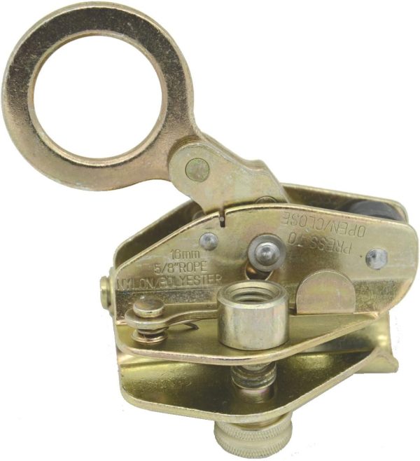 25KN Heavy Duty Outdoor Rock Climbing Tree Arborist 1/2" - 5/8" Rope Grab Ascender Rigger Mountaineering Fall Protection Gear