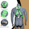 Universal Full-Body Fall Protection Safety Harness w/ 3 D-Rings and Tongue Buckle Legs