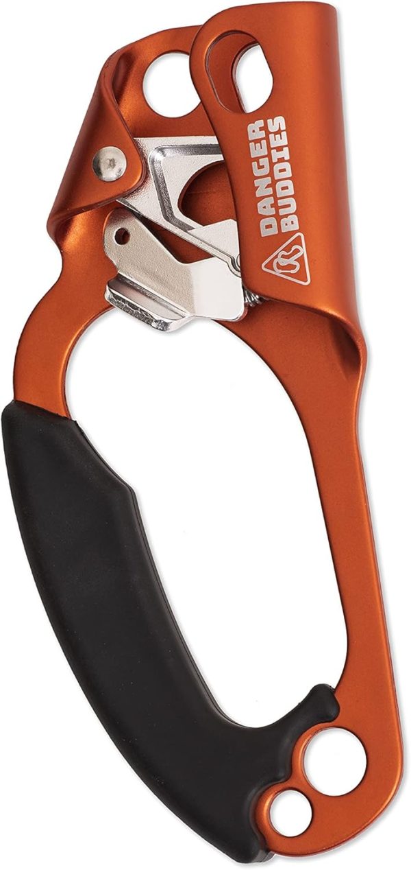 Rope Ascender Fall Protection Arrester for Rock and Tree Climbing - UIAA Certified for Hunting, Climbing, Rescue, Arborist, Caving, Mountaineering, Self-Belay, RIGHT HANDED
