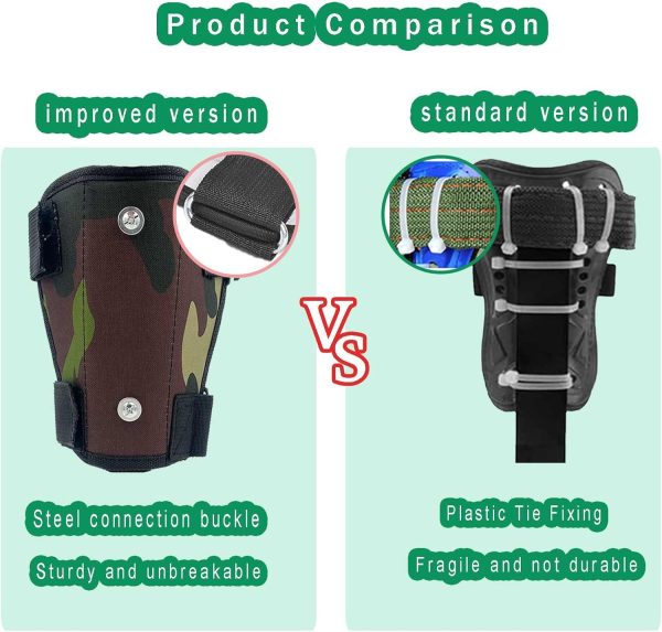 Tree Climbing Spikes Set, Tree Climbing Gears 2 Claws and Widening pedal, Camouflage green Tree Climbing Tool Set，Tree Climbing Kit for Climbing Trees, Picking Fruit, Tree Trimming,Hunting