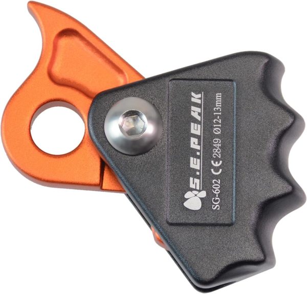 15kN Rope Grab,CE Certified Fall Arrestor Ascender, Flip Line Adjuster, Grip Clamp, Self-Locking Fall Protection Belay Device for Rock Climbing, Tree Arborist, Rescue, Fit for 12~13 MM Rope