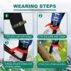 Tree Climbing Spike Set Safety Adjustable Belt Lanyard Rope Rescue Belt 2 Gears