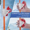 Steel Core Flipline Kit, 1/2" x 10' Tree Climbing Flipline, Adjustable Tree Lanyard, Cut Resistant & Low Stretch Positioning Rope Lanyard for Fall Protection, Arborist, Tree Climbers