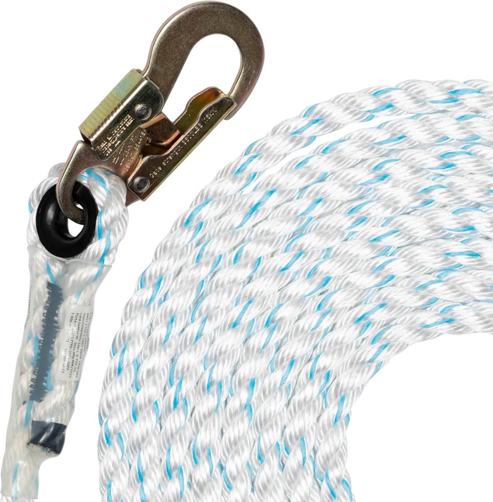 Rope Vertical Lifeline Rope – 5/8 inch Fall Protection Lanyard – Ladder ...