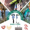 Tree Climbing Spike Set Safety Adjustable Belt Lanyard Rope Rescue Belt 2 Gears