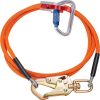 Steel Core Flipline Kit, 1/2" x 10' Tree Climbing Flipline, Adjustable Tree Lanyard, Cut Resistant & Low Stretch Positioning Rope Lanyard for Fall Protection, Arborist, Tree Climbers