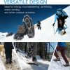 Crampons for Hiking Boots, Shoes, Anti Slip 19 Stainless Steel Crampons Ice Cleats Traction Snow Grips Safe Protect for Women Men Kids Walking Climbing