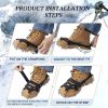 Crampons for Hiking Boots, Shoes, Anti Slip 19 Stainless Steel Crampons Ice Cleats Traction Snow Grips Safe Protect for Women Men Kids Walking Climbing