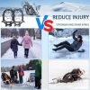 Crampons for Hiking Boots, Shoes, Anti Slip 19 Stainless Steel Crampons Ice Cleats Traction Snow Grips Safe Protect for Women Men Kids Walking Climbing