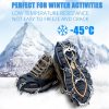 Crampons for Hiking Boots, Shoes, Anti Slip 19 Stainless Steel Crampons Ice Cleats Traction Snow Grips Safe Protect for Women Men Kids Walking Climbing