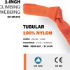 1 inch Nylon Tubular Webbing Tape CE UIAA Certified 4000lb Heavy Duty for Climbing Rescue Rope Works Survival Outdoor General Purposes
