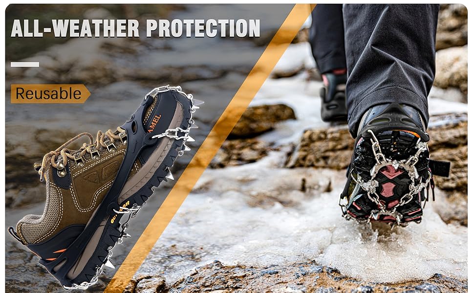 Crampons for hiking boots