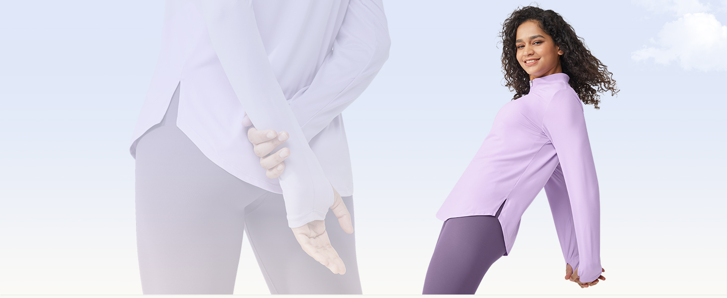 thumbhole shirts for women