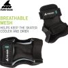 Rollerblade Skate Gear 3 Pack Protective Gear, Knee Pads, Elbow Pads and Wrist Guards, Inline Skating, Multi Sport Protection, Unisex, Black