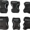 Rollerblade Skate Gear 3 Pack Protective Gear, Knee Pads, Elbow Pads and Wrist Guards, Inline Skating, Multi Sport Protection, Unisex, Black