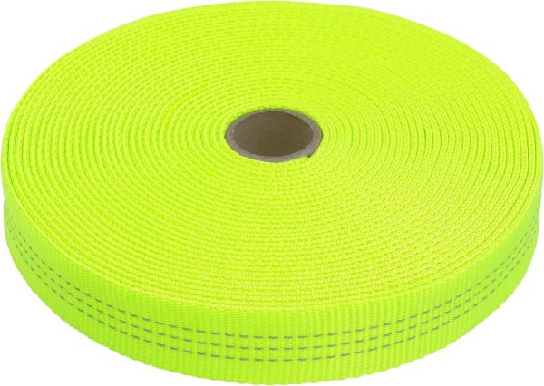 1 inch Nylon Tubular Webbing Tape CE UIAA Certified 4000lb Heavy Duty for Climbing Rescue Rope Works Survival Outdoor General Purposes