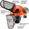 6-in-1 Industrial Chainsaw Helmet with Face Shield and Ear Muffs - Includes a Mesh Chainsaw Face Shield & a Clear Plastic Face Visor - ANSI Z89.1 Certified Forestry Helmet or Arborist Helmet